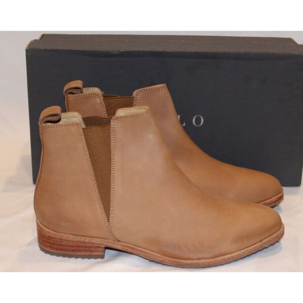 Nisolo Women's Eva Leather Everyday Chelsea Boot Almond NIB $228‎